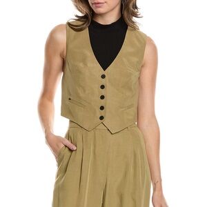 All Saints Tan Tailored Vest
